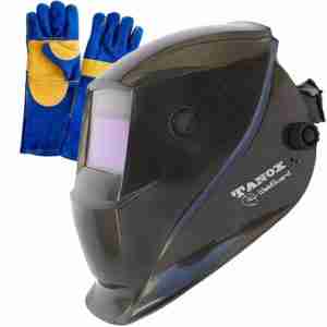 tanox-welding-helmet Auto Darkening with gloves
